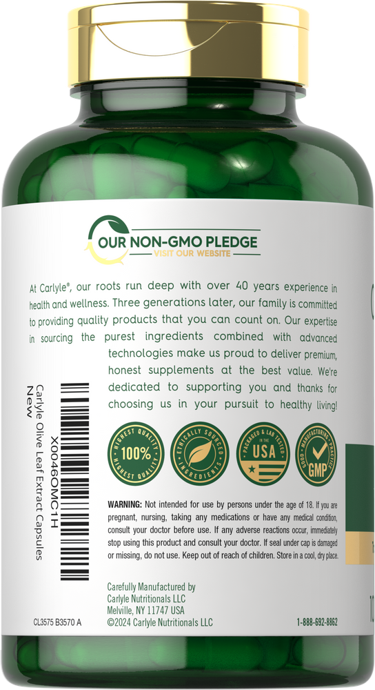 Olive Leaf Extract | 100 Capsules