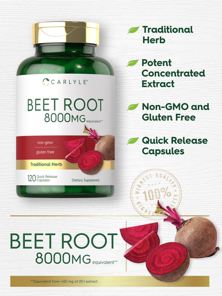 Beet Root 8000 mg | 120 Capsules