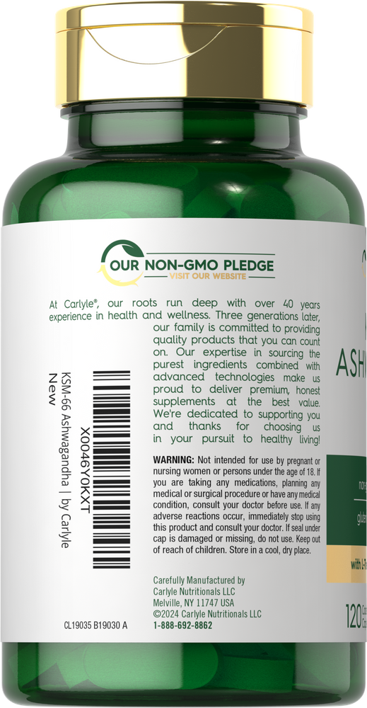 KSM-66 Ashwagandha 600mg por porção | 120 Comprimidos
