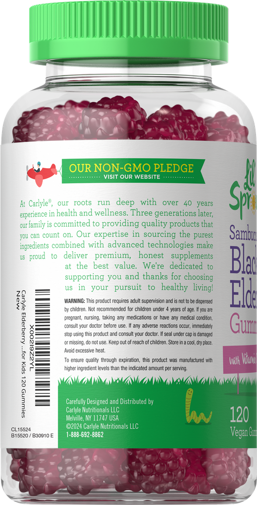 Complexo de Sabugueiro para Crianças | 120 Gomas