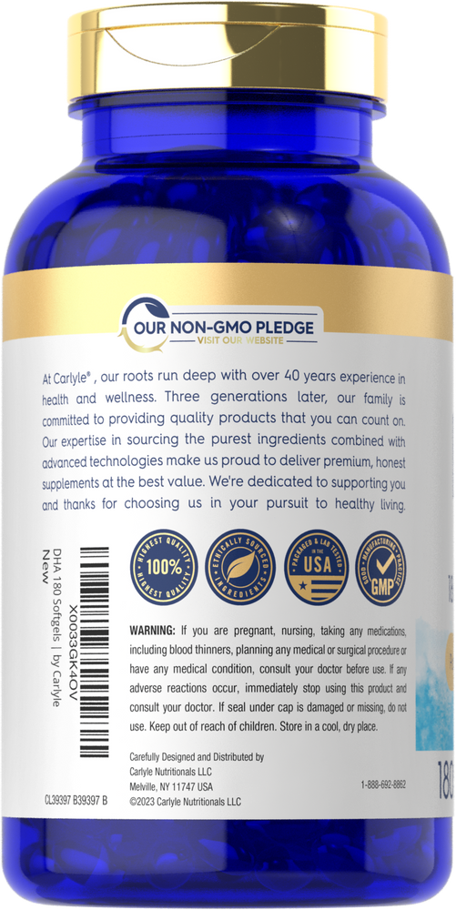 DHA 1500mg per serving | 180 Softgels
