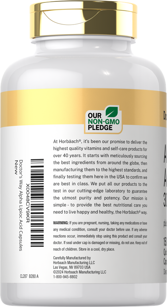 Acide Alpha Lipoïque 300mg | 150 Capsules