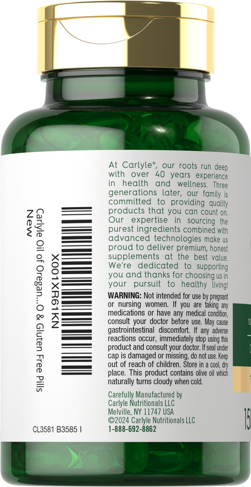 Olio di Origano 4000 mg per porzione | 150 Softgel