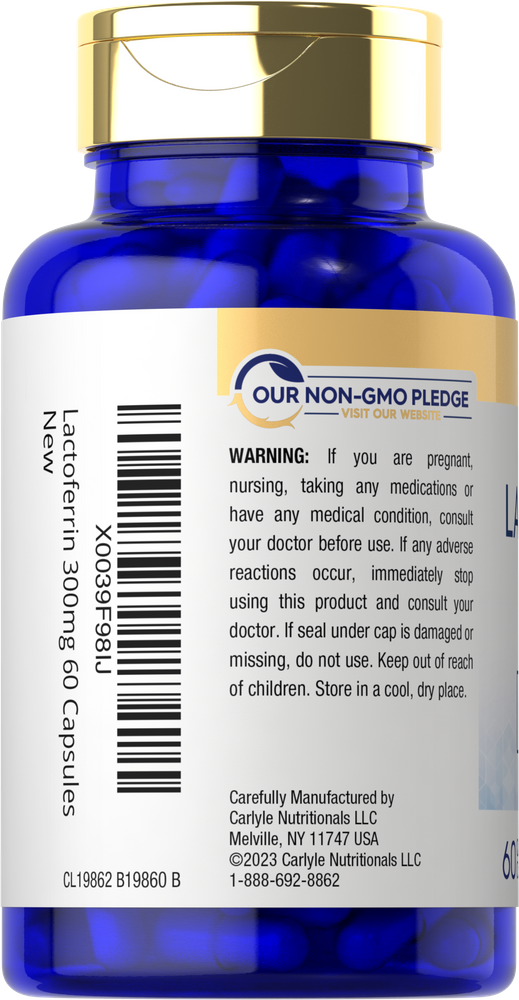 Lactoferrin 300mg per serving | 60 Capsules