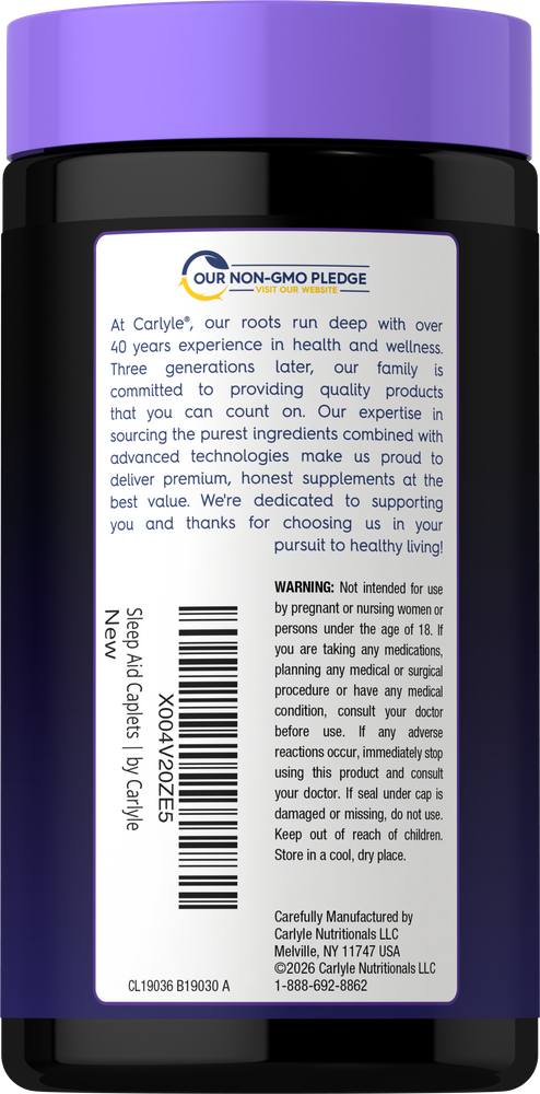 Sleep Aid Supplement | 90 Caplets