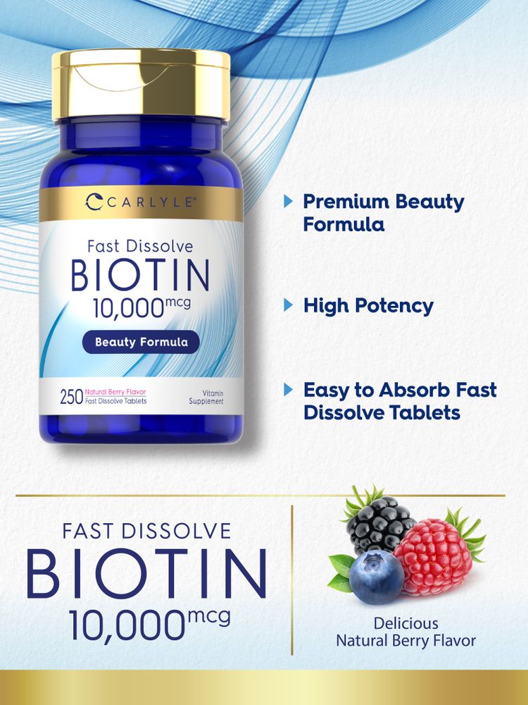 Biotina 10000 mcg | 250 Comprimidos