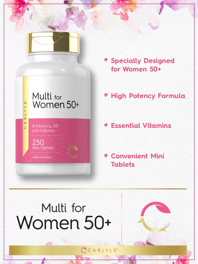 Multivitamines pour Femmes 50+ | 250 Mini Comprimés