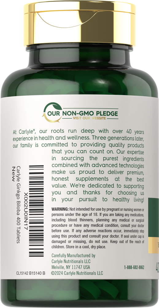 Ginkgo Biloba 3000mg | 400 Tablets