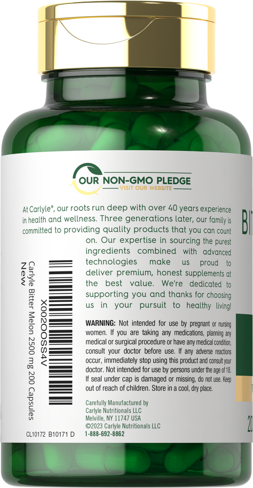 Bittergurke Komplex 2500 mg pro Portion | 200 Kapseln