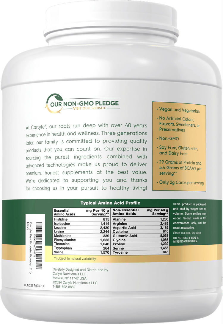 Proteína de Guisante 29g | 7lbs en Polvo