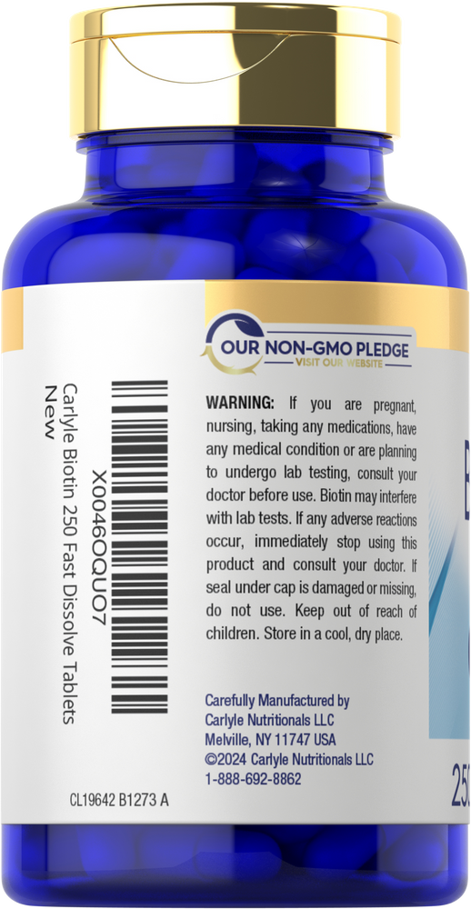 Biotina 5000 mcg | 250 Compresse a Scioglimento Rapido