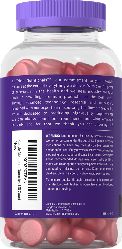 Melatonina 12mg per porzione | 180 Gommosi