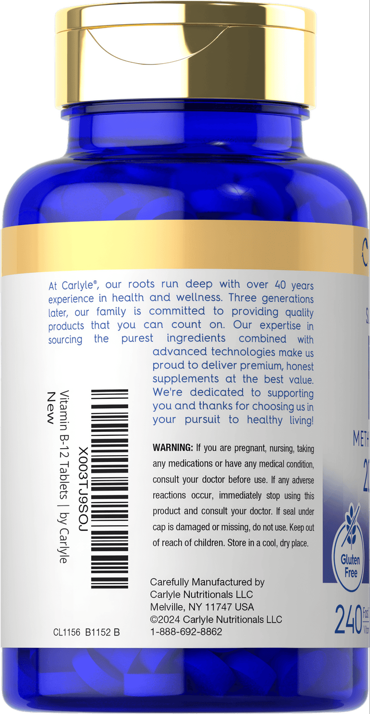 Vitamine B-12 2000 mcg par portion | 240 Comprimés