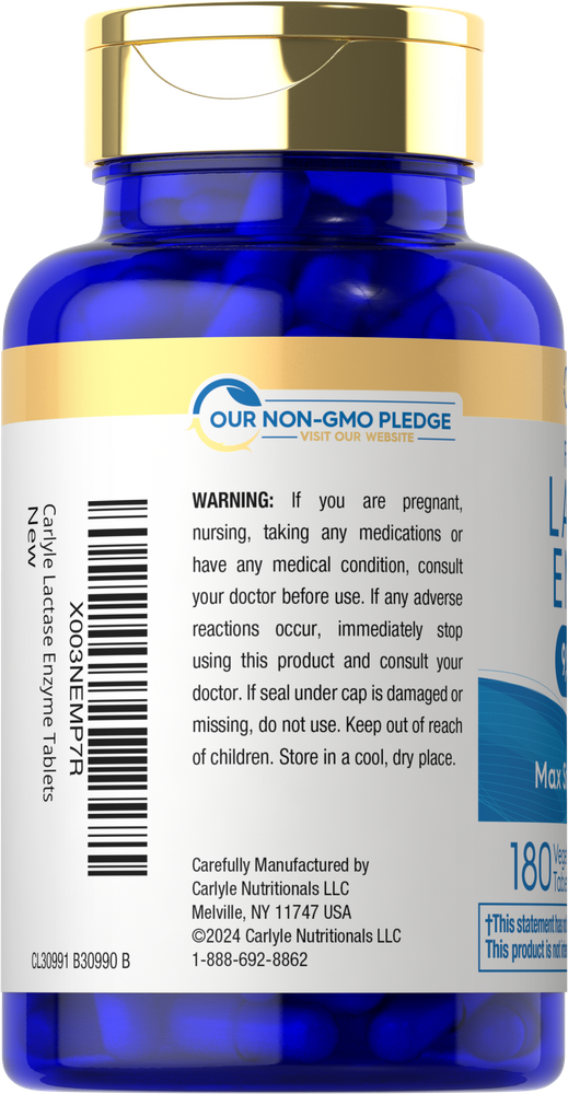 Lactase Enzyme 9000 FCC | 180 Tablets