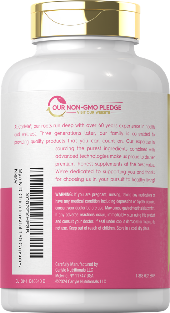 Myo-Inositolo & D-Chiro Inositolo 2060 mg per porzione | 150 Capsule