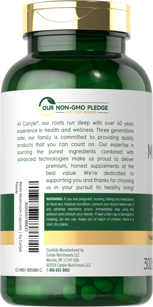 Champignon Reishi | 300 Capsules