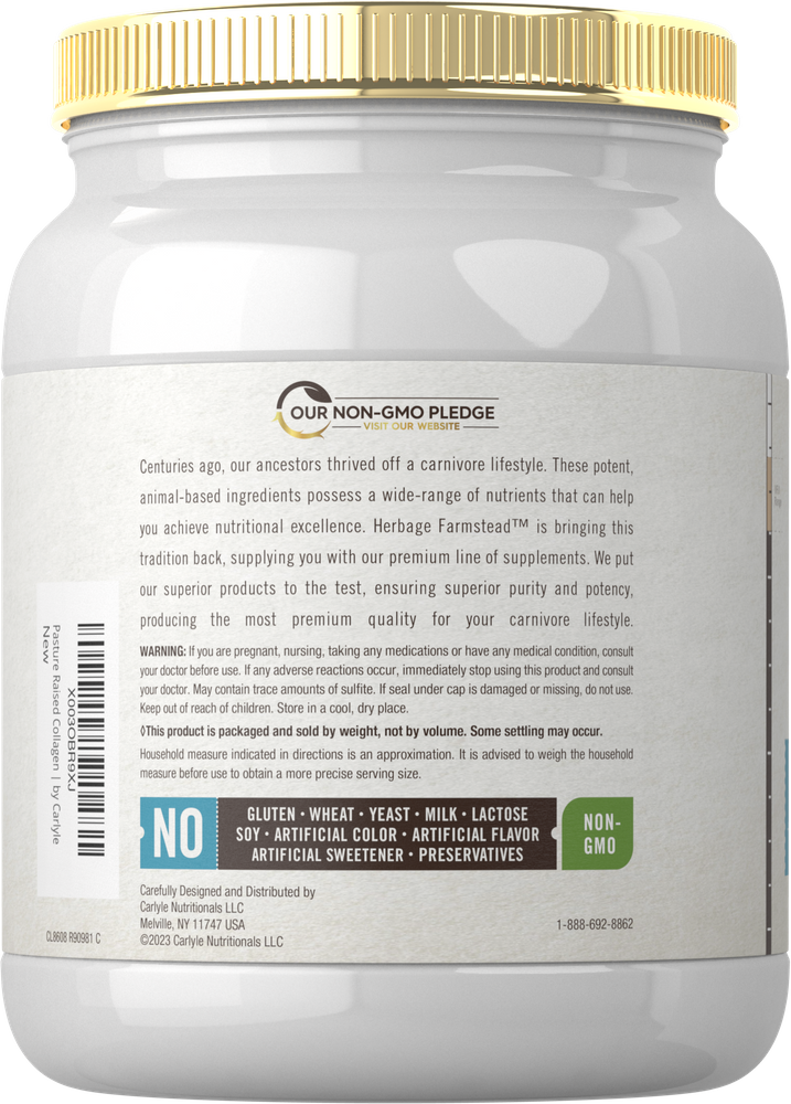 Collagen Peptides Pasture Raised | 20oz Powder