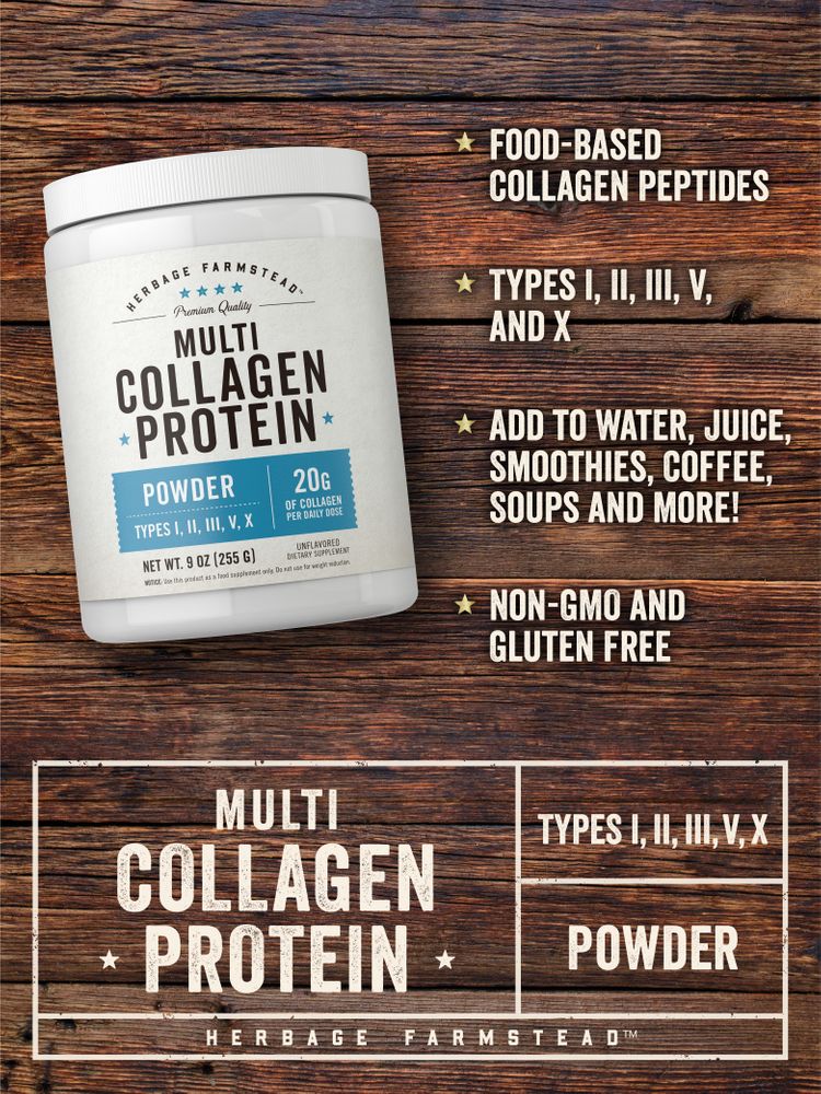 Proteína de Colágeno Múltiple | Polvo de 9oz
