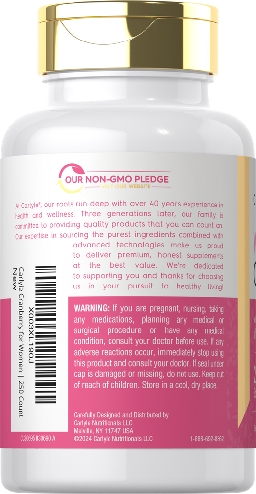 Cranberry | 250 Cápsulas de Gel