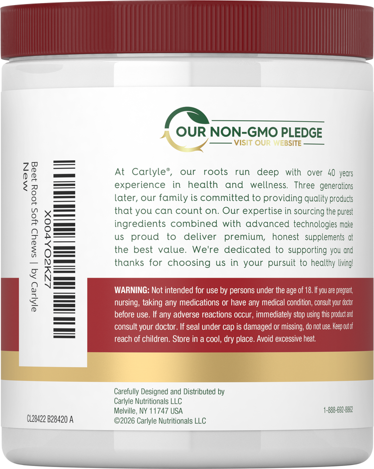 Beet Root Soft Chews | 60 Count