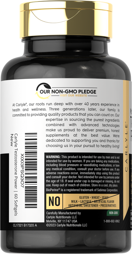 Potenza di Testosterone | 60 Softgels