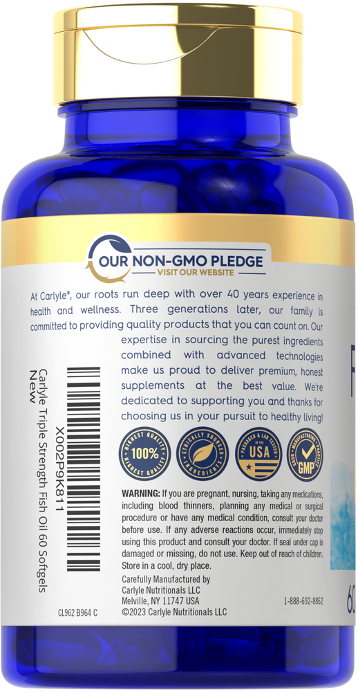 Óleo de Peixe 1360mg | 60 Cápsulas Gelatinosas