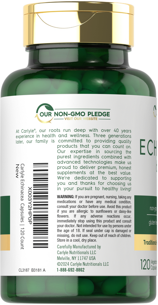 Echinacea 650mg | 120 Capsules