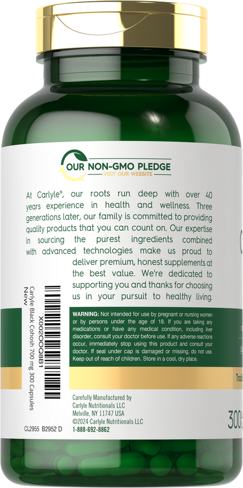 Cohosh Negro | 300 Cápsulas