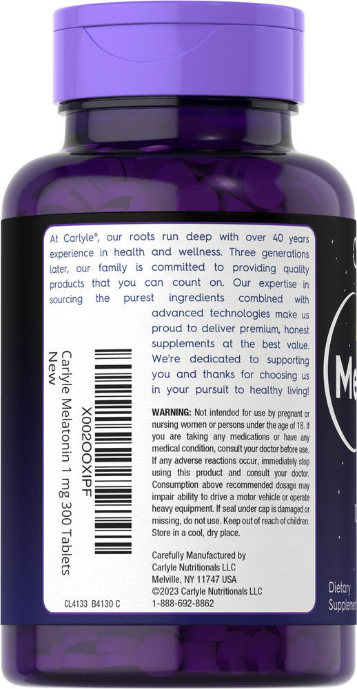 Melatonina 1mg | 300 Comprimidos