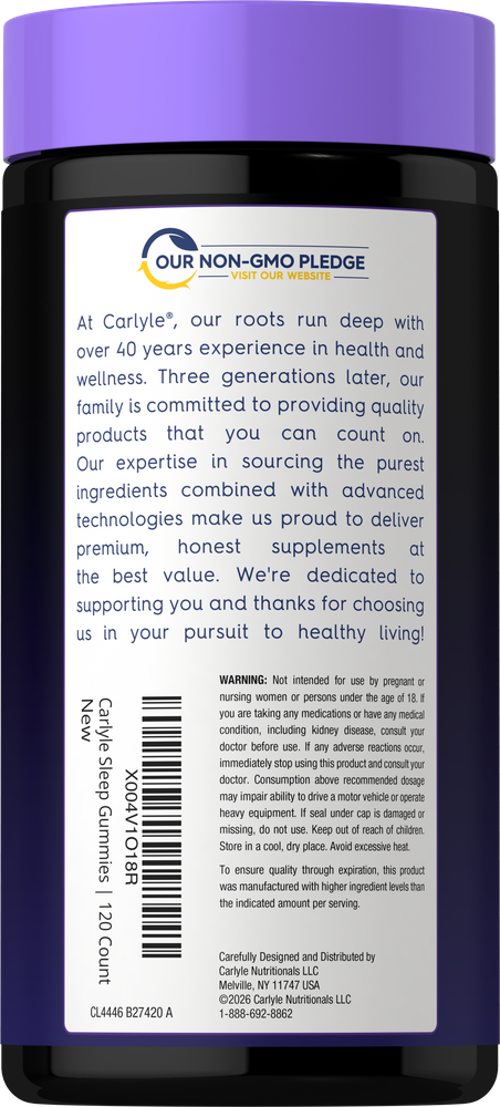 Sleep Gummies with Melatonin and Magnesium | 120 Count