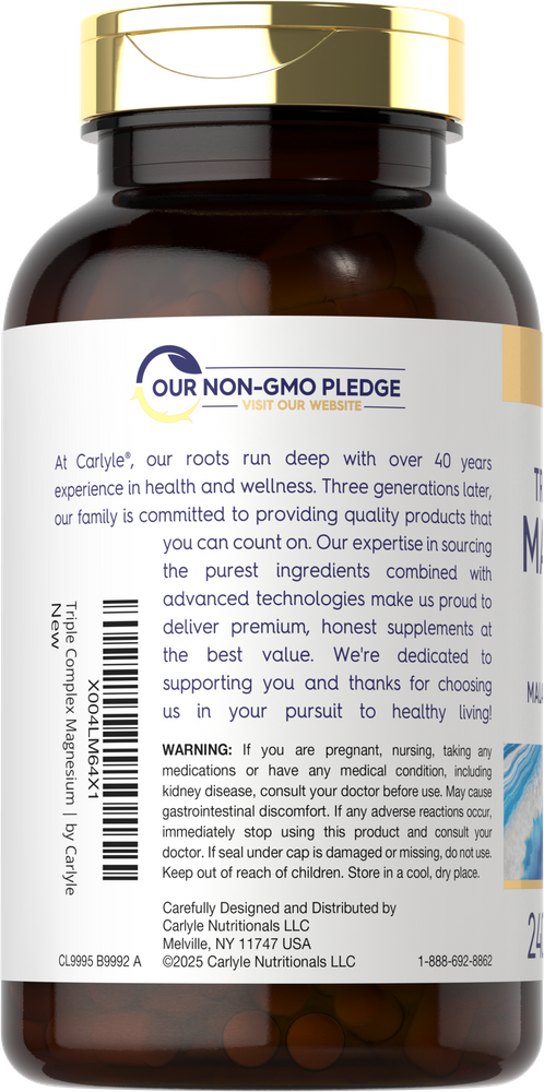 Triplo Complesso di Magnesio 400mg | 240 Capsule