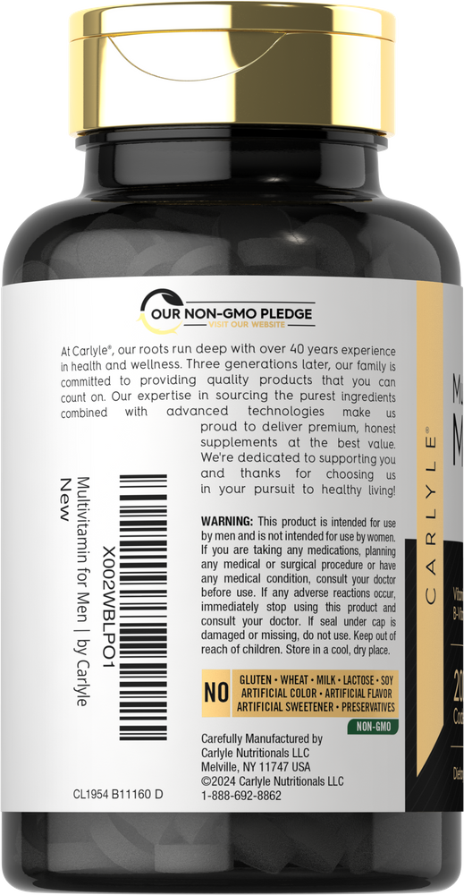 Multivitamin for Men 50+ | 200 Tablets