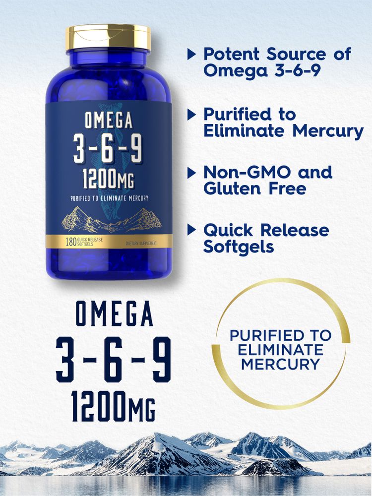 Omega 3-6-9 1200mg | 180 Softgels