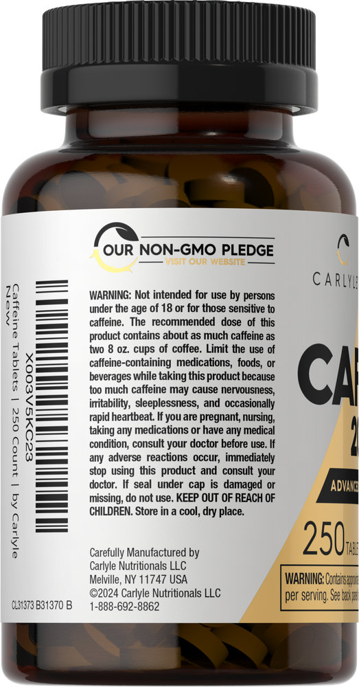 Caffeina 200mg per porzione | 250 Compresse