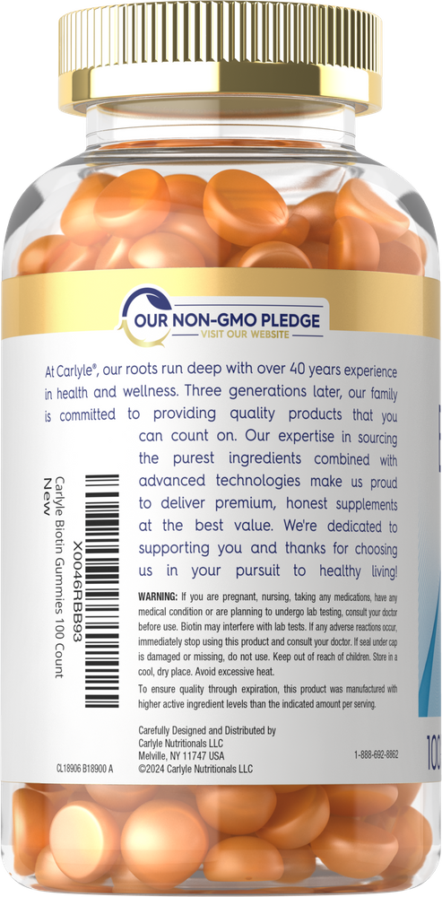 Biotina 10000 mcg per porzione | 100 Caramelle Gommose