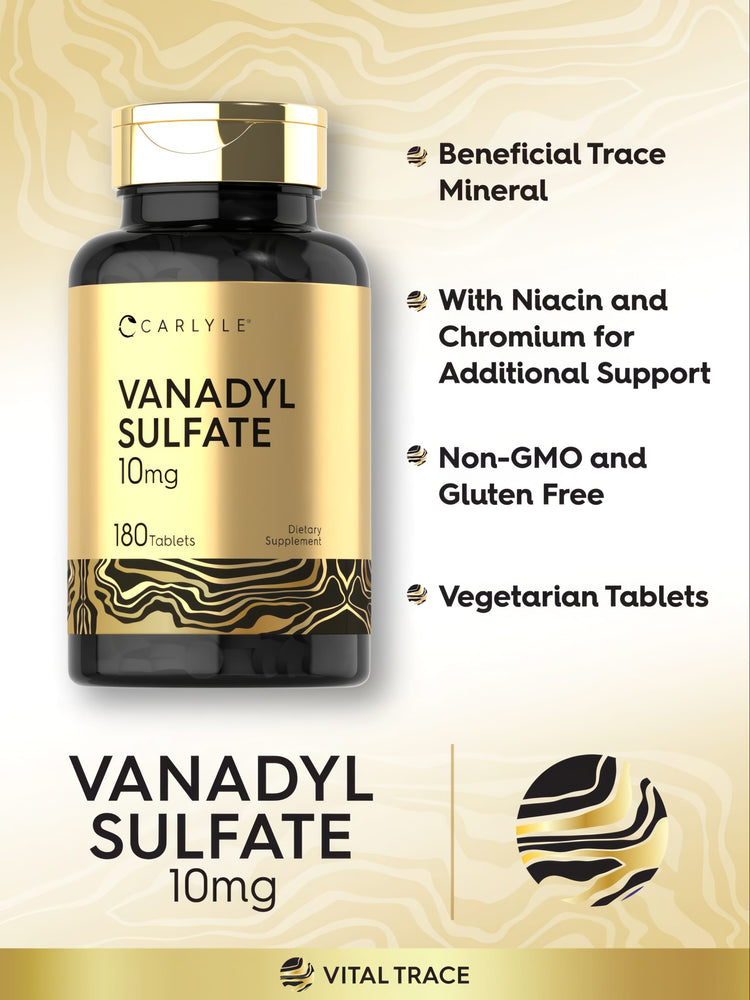 Sulfato de Vanadil 10mg | 180 Tabletas
