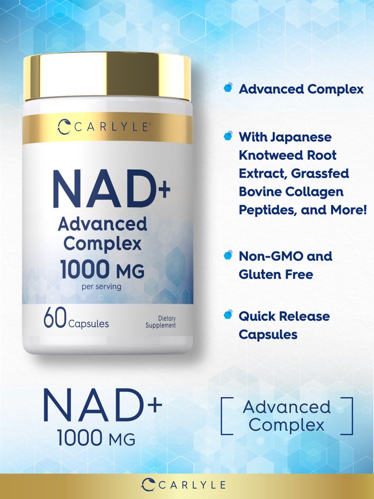 Suplemento de NAD+ 1000 mg | 60 Cápsulas