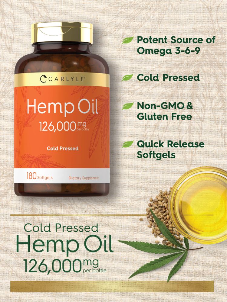 Hemp Oil 126000mg per serving | 180 Softgels