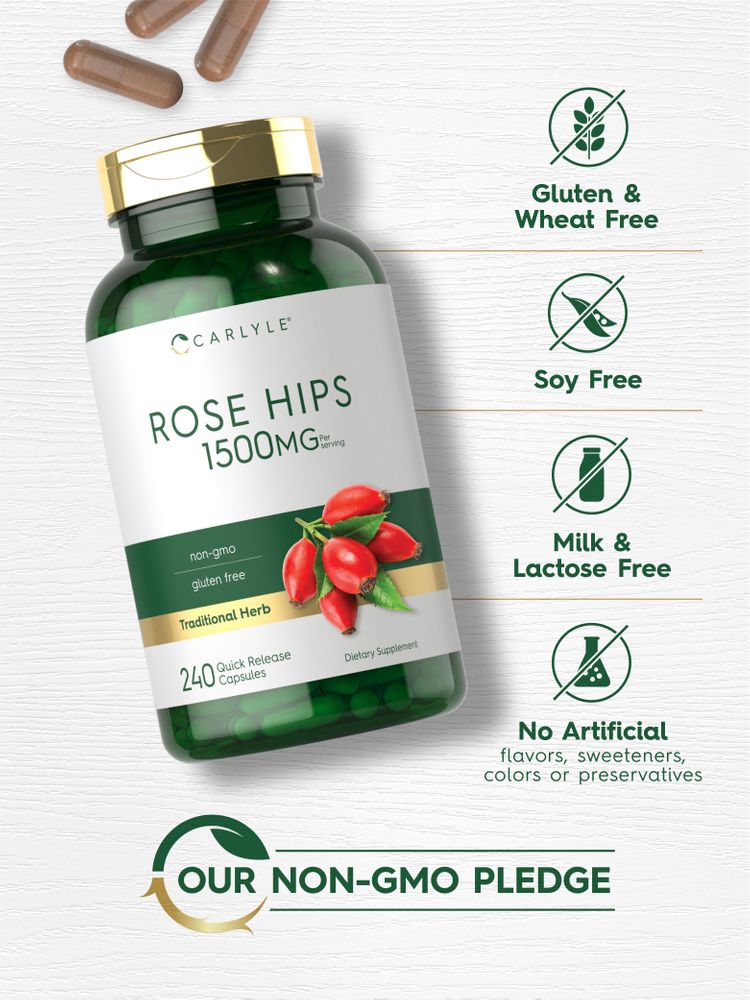 Rose Hips 1500mg per serving | 240 Capsules