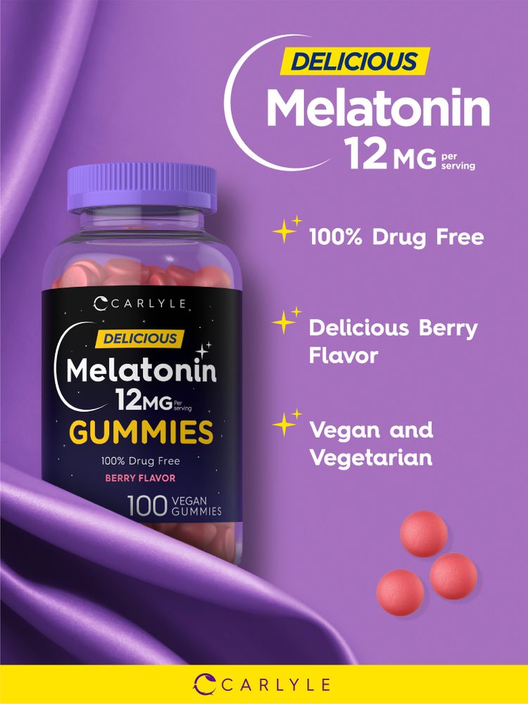 Melatonina 12mg per porzione | 100 Caramelle Gommose
