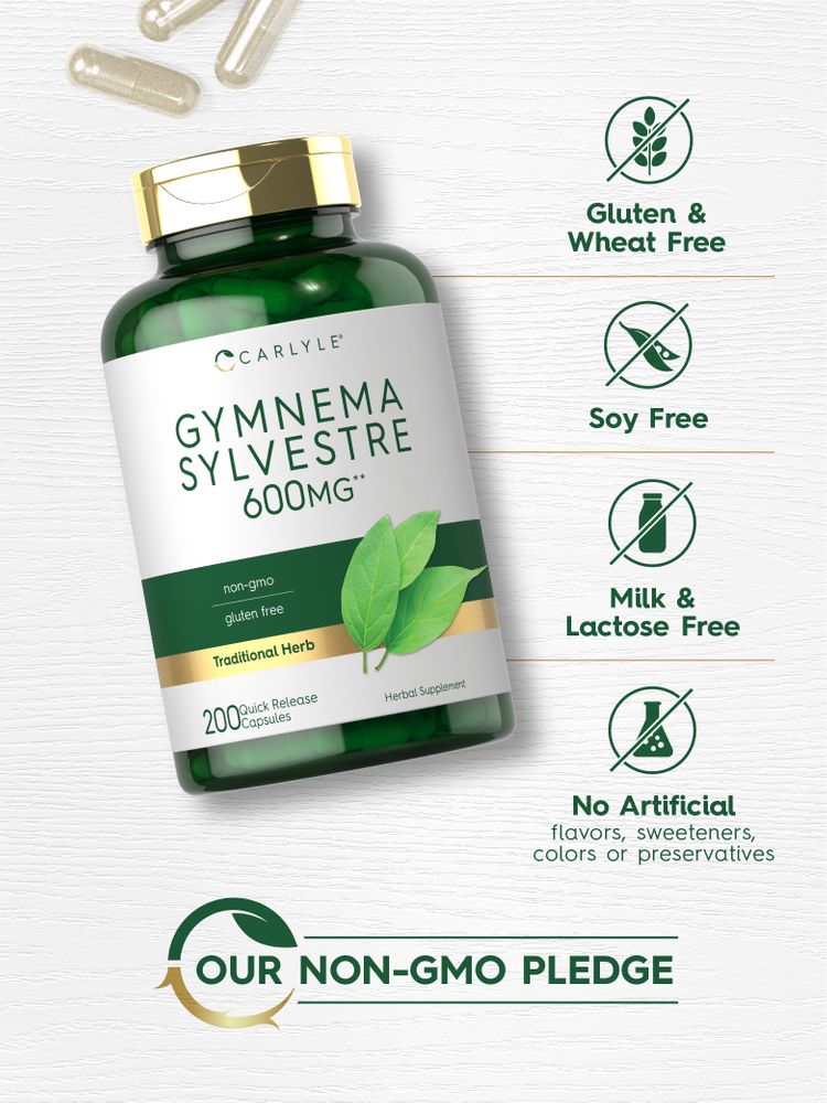 Gymnema Sylvestre Leaf Extract | 200 Capsules