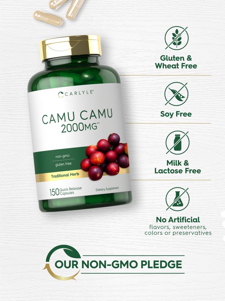Camu Camu 2000mg con Vitamina C | 150 Capsule