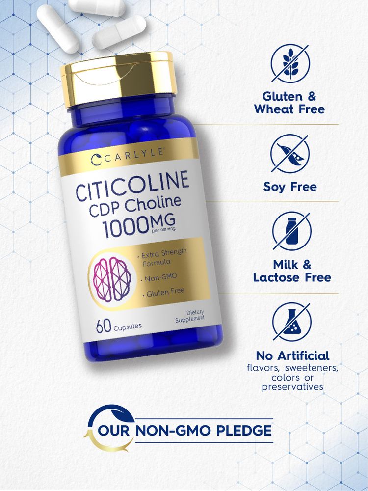 Citicolin CDP Cholin 1000 mg pro Portion | 60 Kapseln