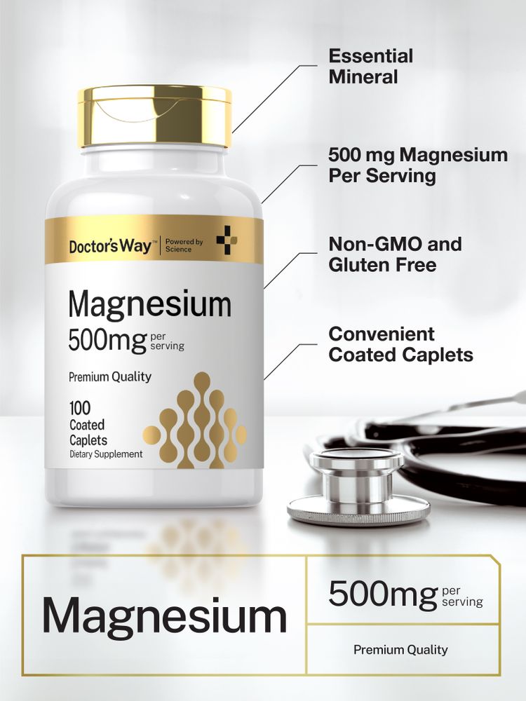 Integratore di Magnesio 500mg | 100 Compresse Rivestite