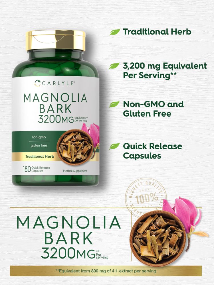 Corteza de Magnolia | 180 Cápsulas