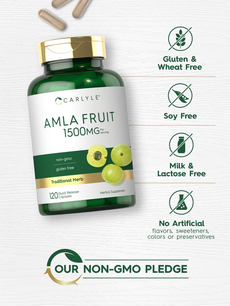 Fruta de Amla 1500mg por porción | 120 Cápsulas