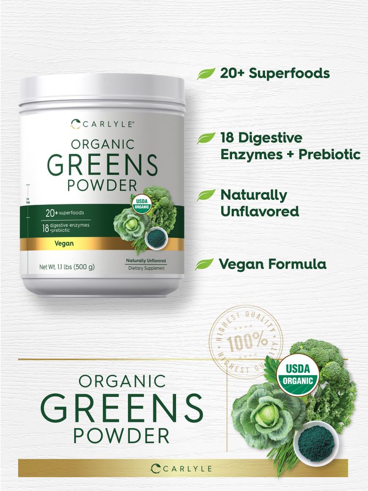 Polvo de Verduras Orgánicas | 17.6 oz