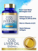 Load image into Gallery viewer, Cod Liver Oil 1245mg | 150 Softgels
