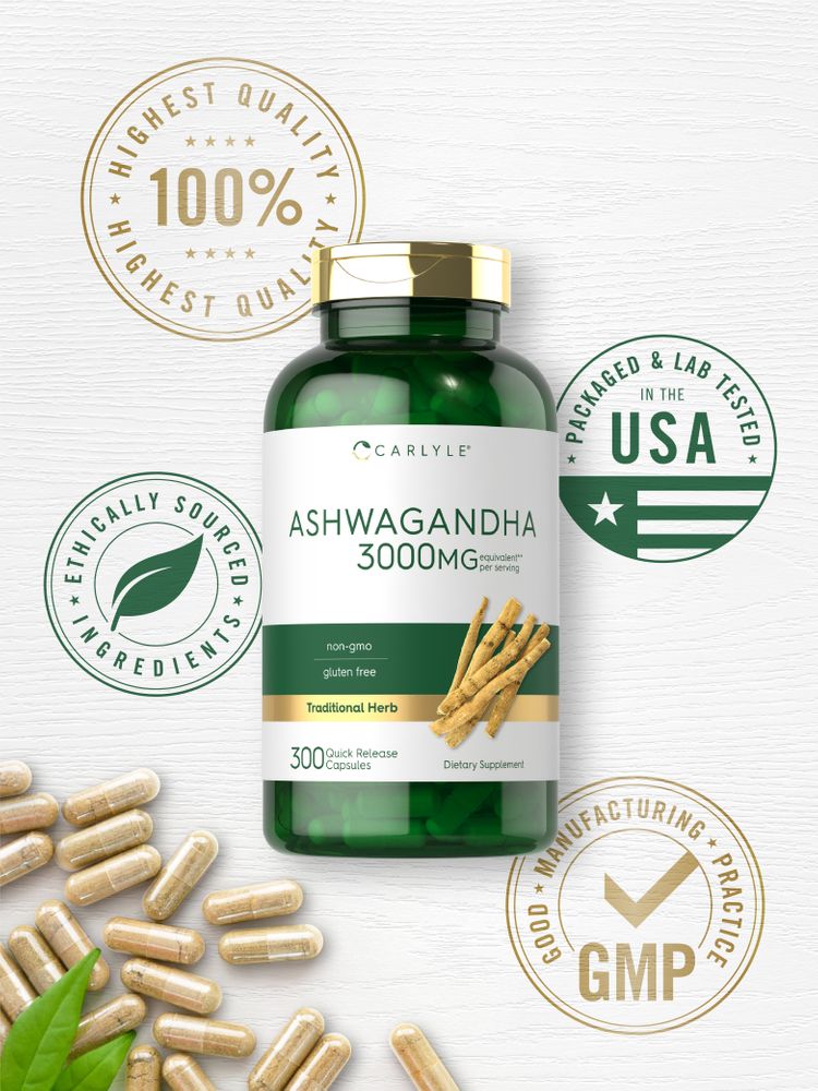 Ashwagandha 3000mg par portion | 300 Capsules