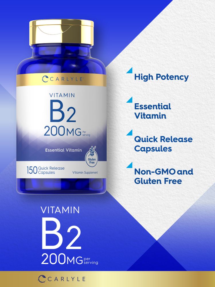 Vitamin B-2 200mg per serving | 150 Capsules